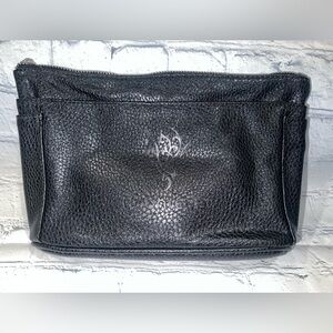 Younique Black Cosmetic Bag Pebbled Leather Finish